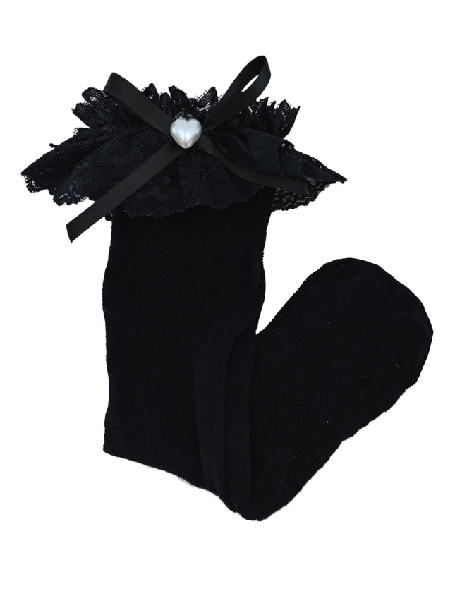 Heart Lace Ribbon Socks