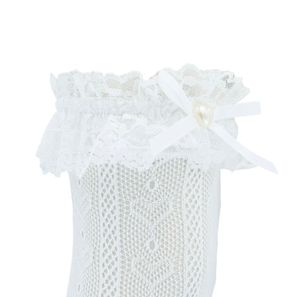 Heart Lace Ribbon Socks