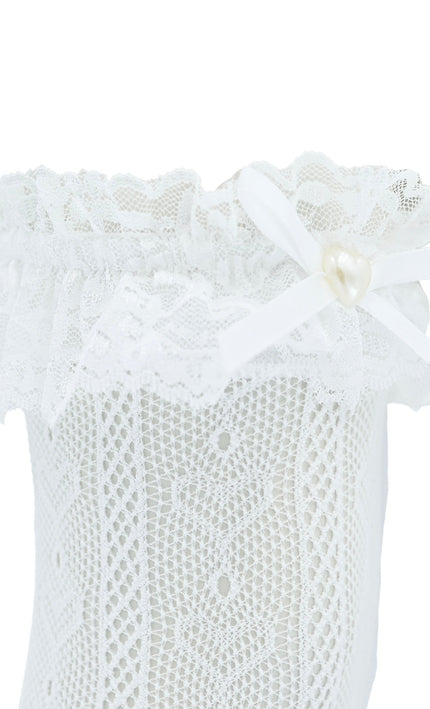 Heart Lace Ribbon Socks