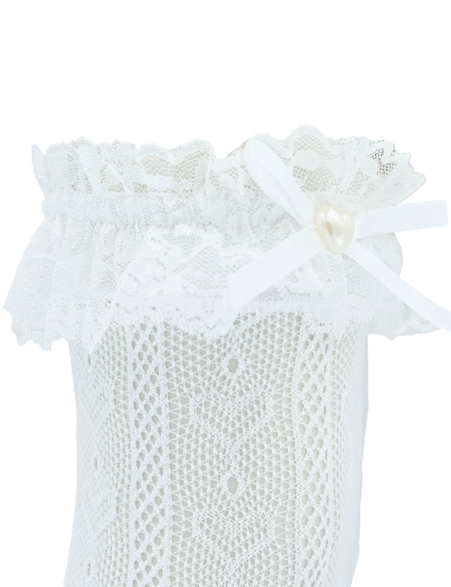 Heart Lace Ribbon Socks