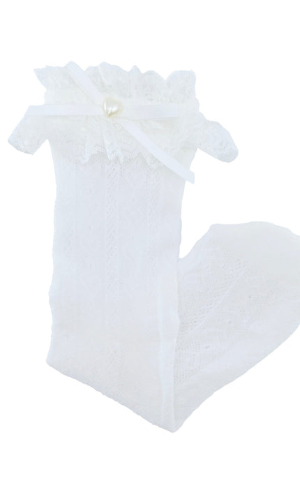 Heart Lace Ribbon Socks