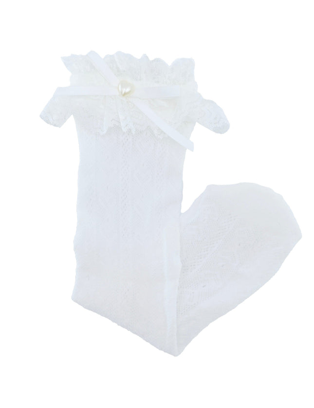 Heart Lace Ribbon Socks