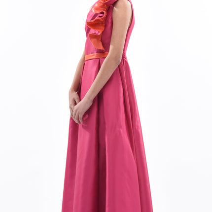 Fuchsia Samaria Off Shoulder Gown