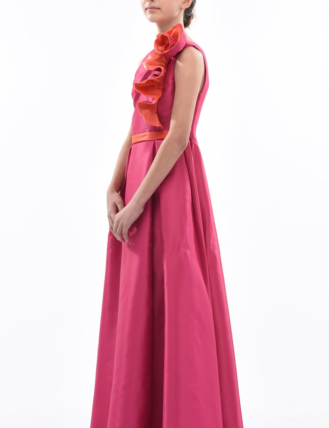 Fuchsia Samaria Off Shoulder Gown