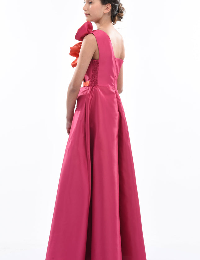 Fuchsia Samaria Off Shoulder Gown