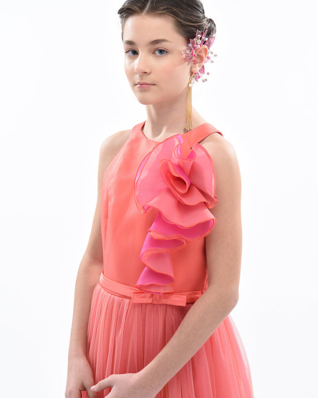 kids-atelier-tulleen-kid-girl-orange-malaga-halter-ruffle-gown-2962-orange-fuchsia