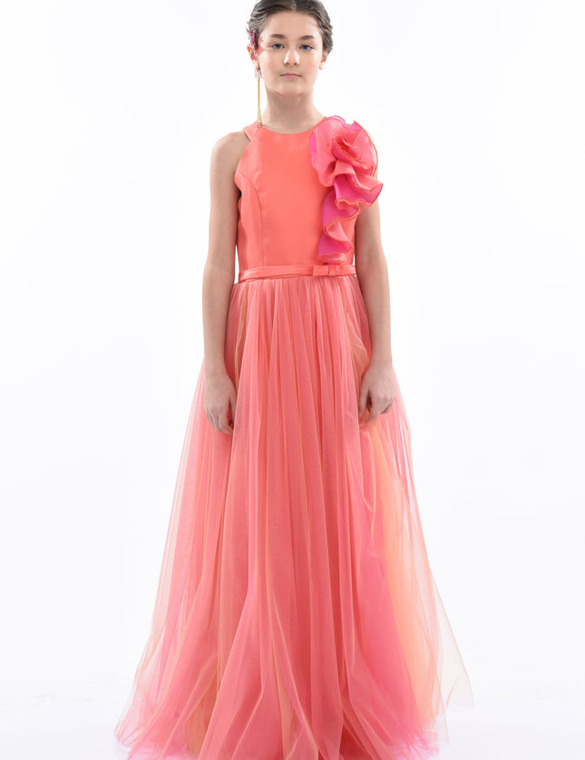 kids-atelier-tulleen-kid-girl-orange-malaga-halter-ruffle-gown-2962-orange-fuchsia
