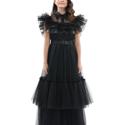 Black Vennecia Formal Tulle Dress