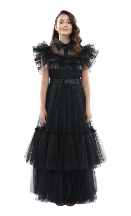 Black Vennecia Formal Tulle Dress