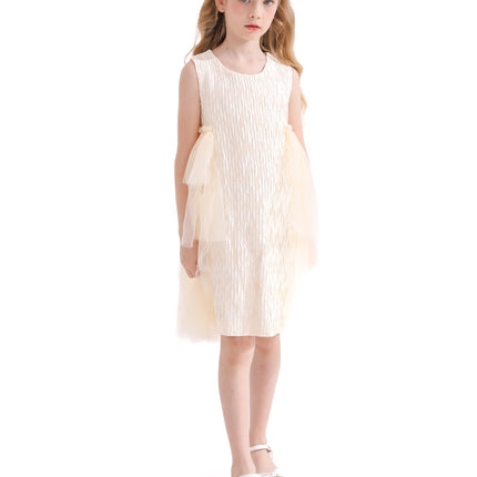 Champagne Sonata Ruffle Dress