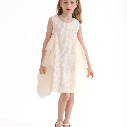 Champagne Sonata Ruffle Dress