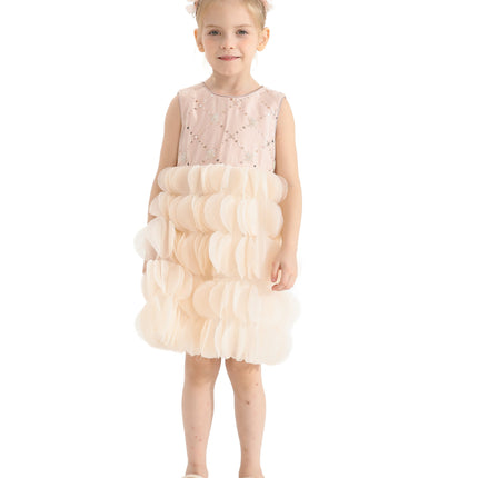 Pink Dionne Tiered Tulle Dress