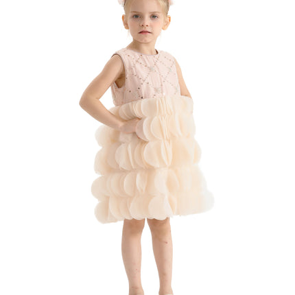 Pink Dionne Tiered Tulle Dress