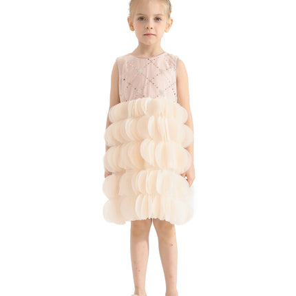 Pink Dionne Tiered Tulle Dress