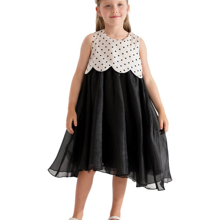 Black Menorca Polka Dot Dress