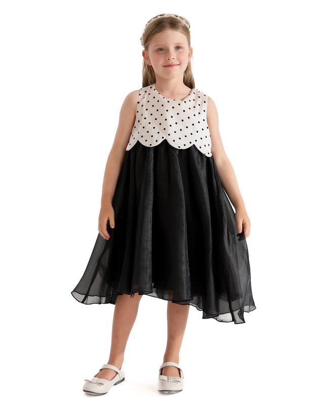 Black Menorca Polka Dot Dress