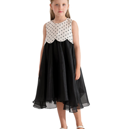 Black Menorca Polka Dot Dress