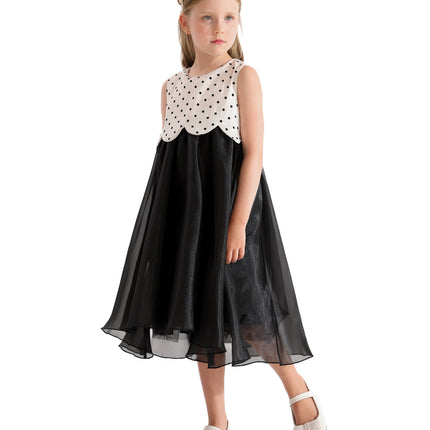 Black Menorca Polka Dot Dress