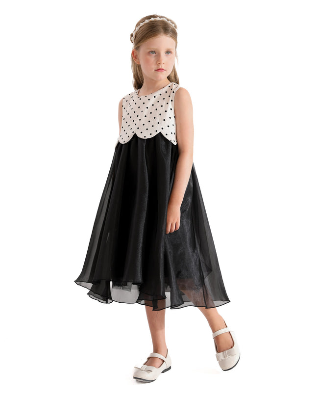 Black Menorca Polka Dot Dress