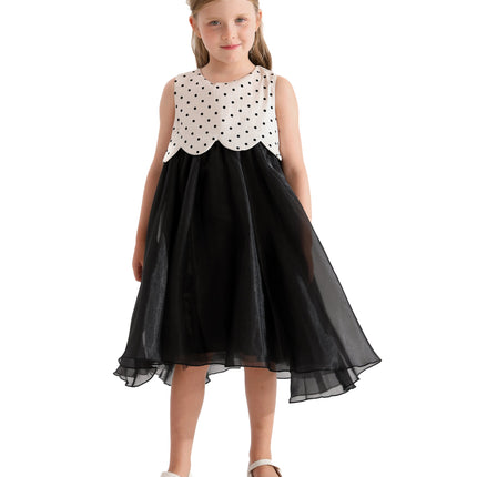 Black Menorca Polka Dot Dress