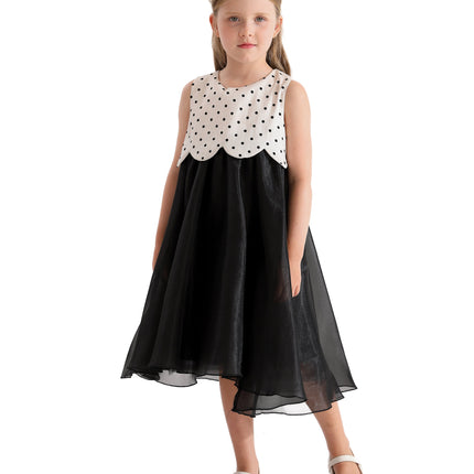 Black Menorca Polka Dot Dress