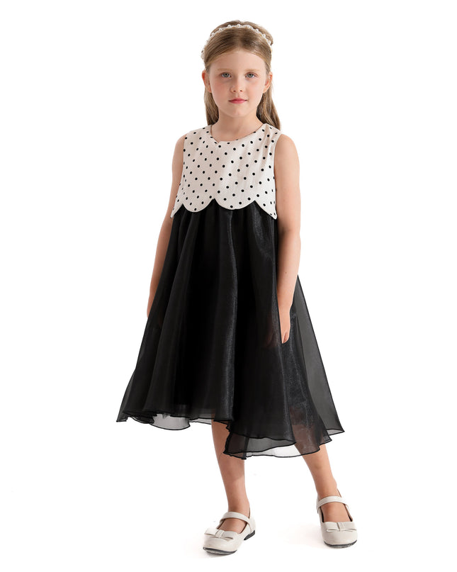 Black Menorca Polka Dot Dress