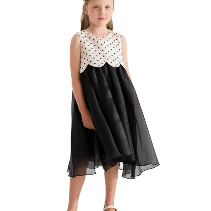 Black Menorca Polka Dot Dress