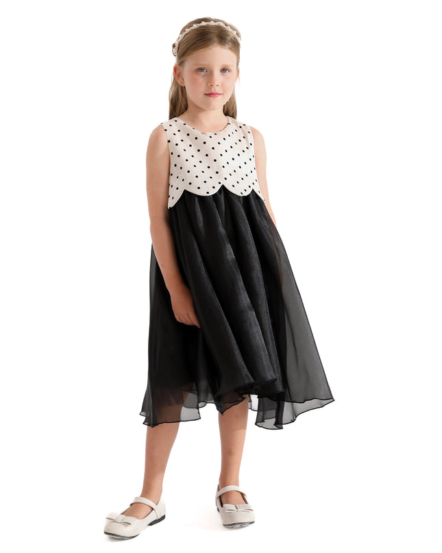 Black Menorca Polka Dot Dress