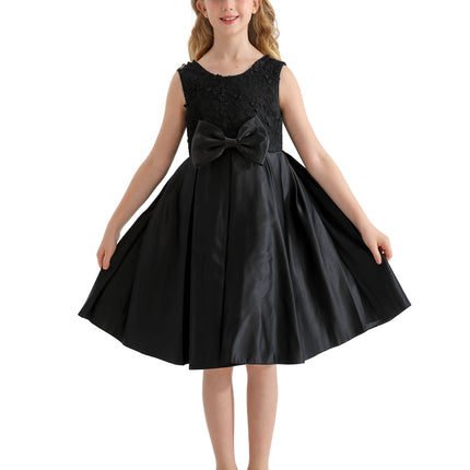 Black Hampton Double Bow Dress