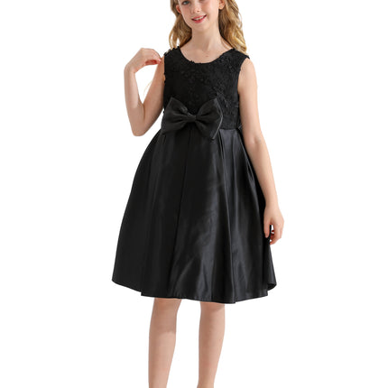 Black Hampton Double Bow Dress