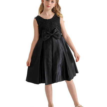 Black Hampton Double Bow Dress