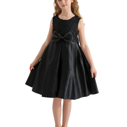 Black Hampton Double Bow Dress