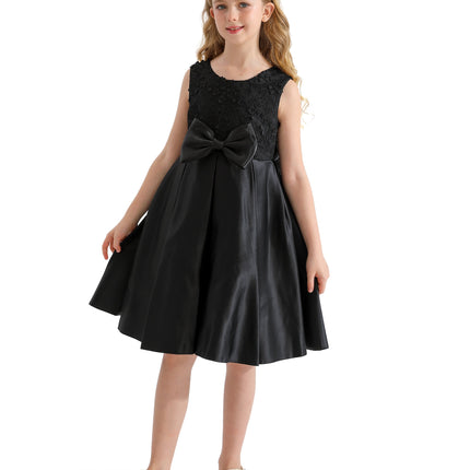 Black Hampton Double Bow Dress