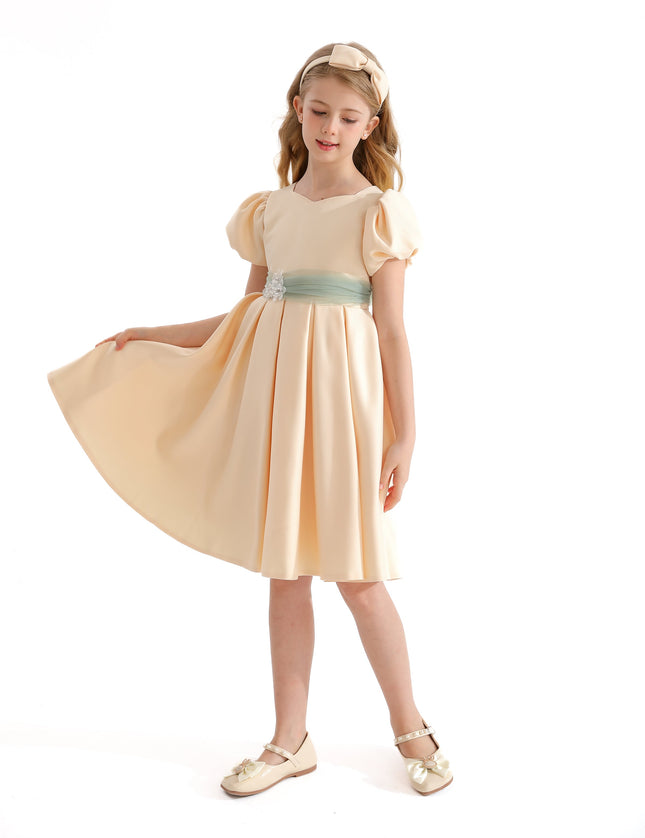 Ivory Easton Teacup Belt Dress