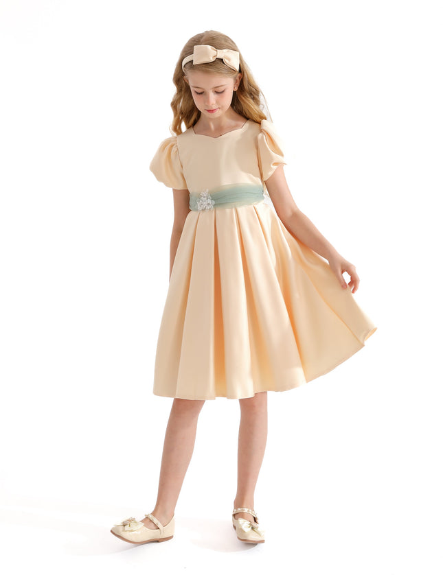 Ivory Easton Teacup Belt Dress