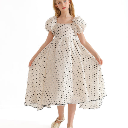 Cream Osuna Polka Dot Teacup Dress