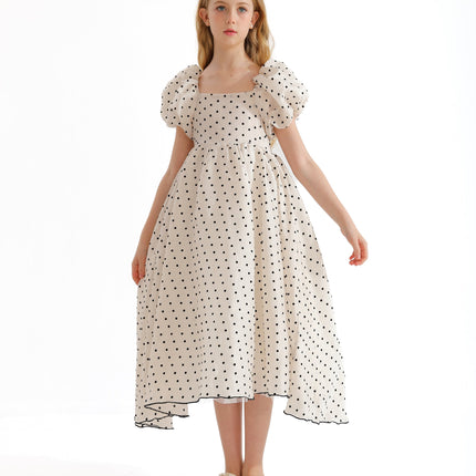 Cream Osuna Polka Dot Teacup Dress