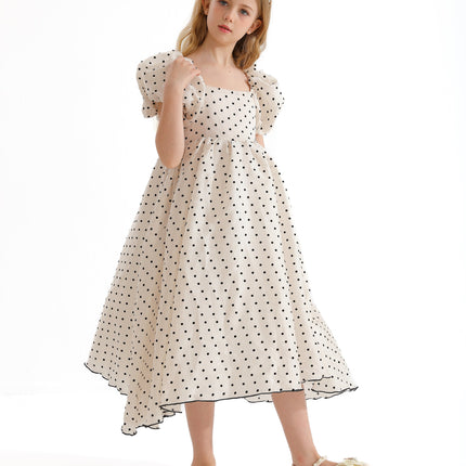 Cream Osuna Polka Dot Teacup Dress