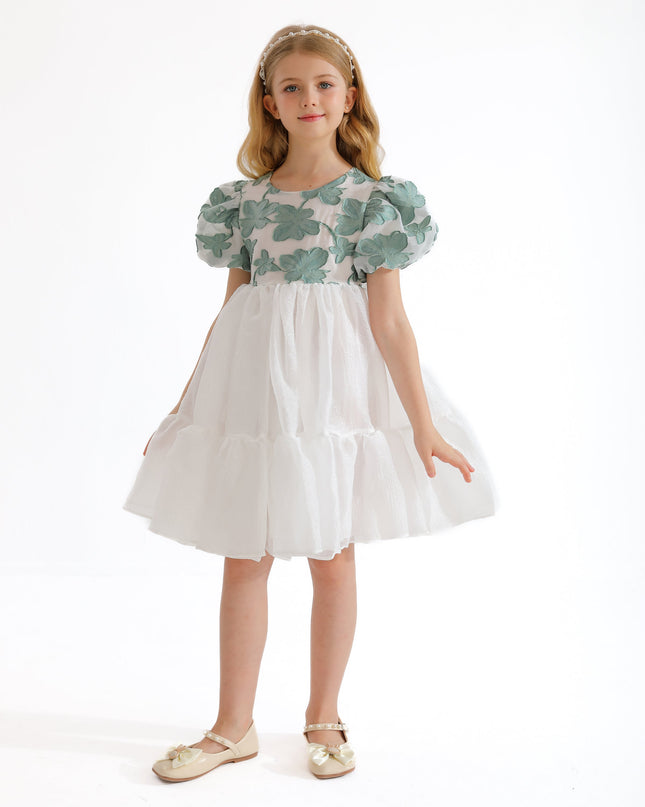 Green Winona Floral Teacup Dress