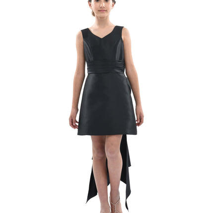 Black Isabel Back Bow Dress