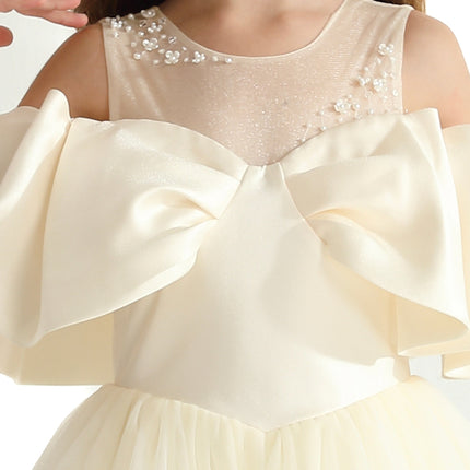 Champagne Tulle Bow Amica Dress