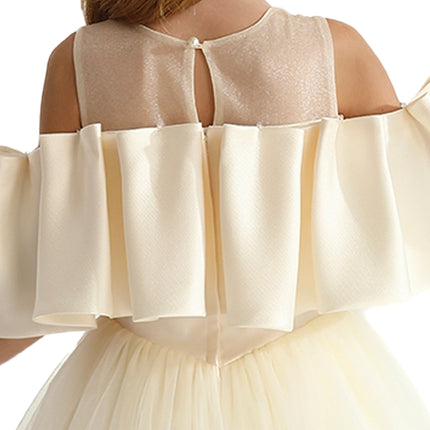 Champagne Tulle Bow Amica Dress