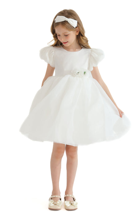 White D'Amico Floral Teacup Dress