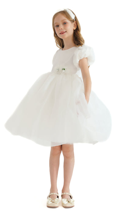 White D'Amico Floral Teacup Dress