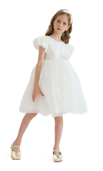 White D'Amico Floral Teacup Dress