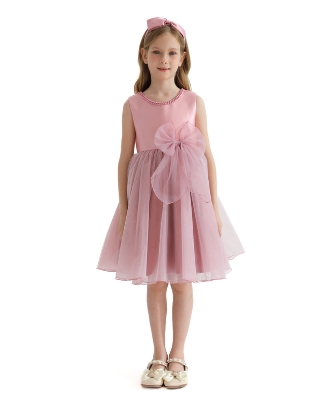 Pink Felice Tulle Bow Dress