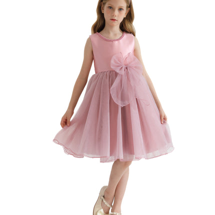 Pink Felice Tulle Bow Dress