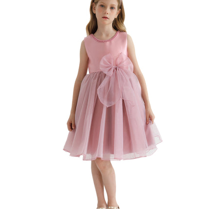 Pink Felice Tulle Bow Dress