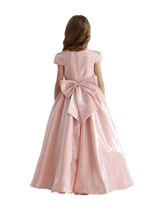 Pink Bow Long Brea Dress