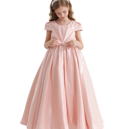 Pink Bow Long Brea Dress